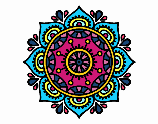 Dibujo Mandala para relajarse pintado por Reape