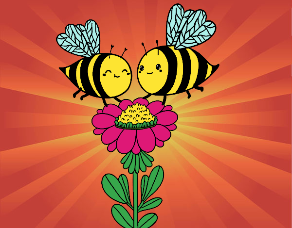 Dibujo Pareja de abejas pintado por Nazaret_xs