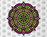 Dibujo Mandala puntos de fuego pintado por Reape
