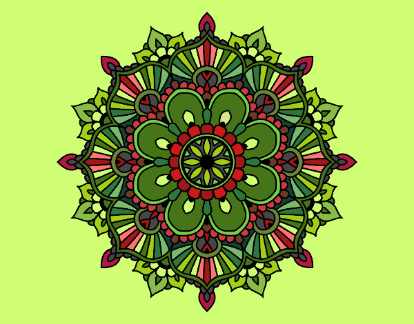 Dibujo Mandala destello floral pintado por Reape