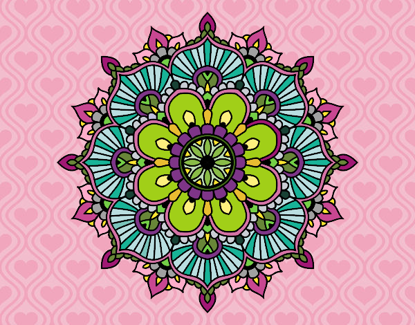 Dibujo Mandala destello floral pintado por Reape