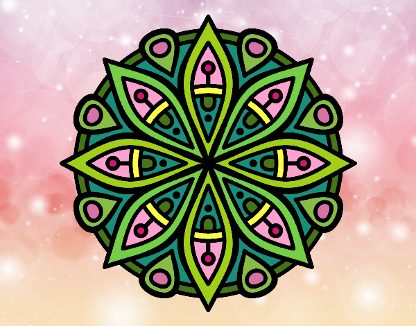 Dibujo Mandala para la concentración pintado por Reape