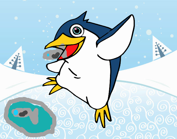 Pequeño pingüino azul