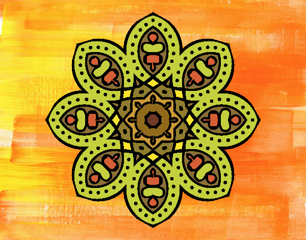Dibujo Mandala de inspiración árabe pintado por Reape