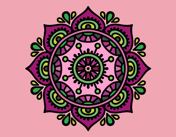 Dibujo Mandala para relajarse pintado por Reape