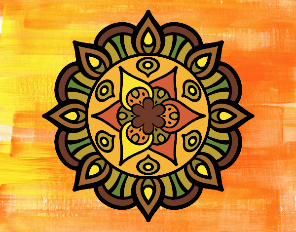 Dibujo Mandala vida vegetal pintado por Reape