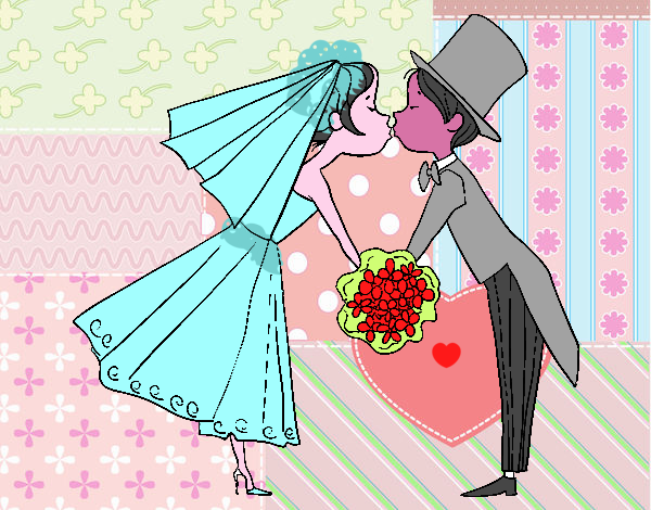 Marido y Mujer besándose