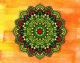 Dibujo Mandala estrella decorada pintado por Reape