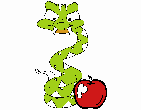 Serpiente y manzana