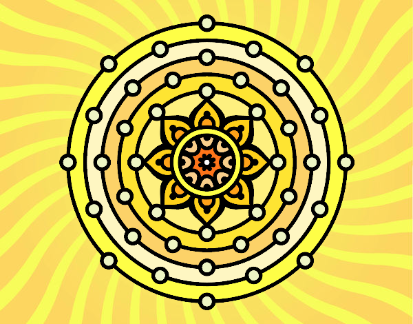 Dibujo Mandala sistema solar pintado por gatitaYT