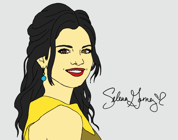 Selena Gomez con pelo rizado