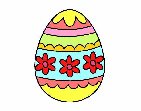 Huevo de Pascua floral