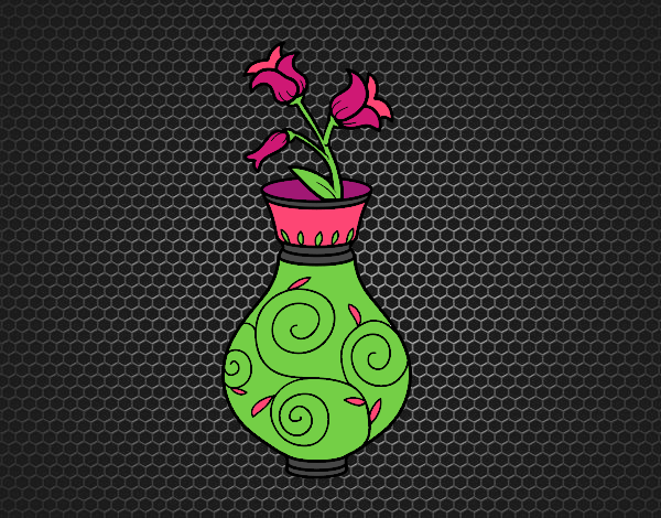 Dibujo Flor de campanilla en un jarrón pintado por camisho