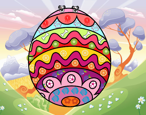 Dibujo Huevo de Pascua para niños pintado por Lorelai