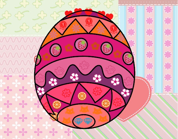 Dibujo Huevo de Pascua infantil pintado por Lorelai