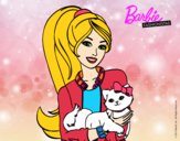 Barbie con su linda gatita