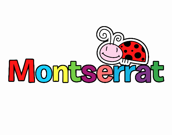 Dibujo De Nombre Montserrat Pintado Por En Dibujos Net El D A