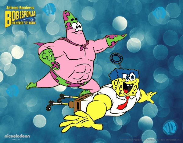 Dibujo De Bob Esponja Un Heroe Fuera Del Agua Pintado Por En Dibujos