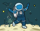 Un astronauta en el espacio estelar