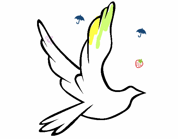 Paloma de la paz al vuelo