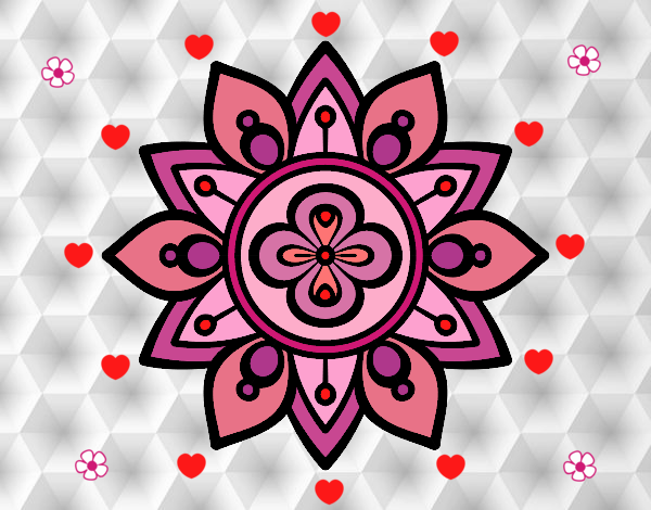 Dibujo De Mandala Flor De Loto Pintado Por En Dibujos Net El D A