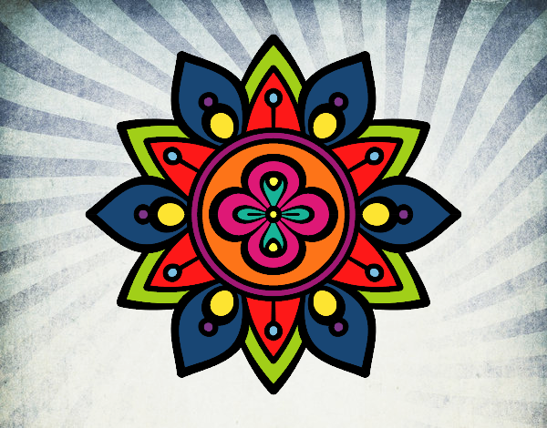 Dibujo De Mandala Flor De Loto Pintado Por En Dibujos Net El D A