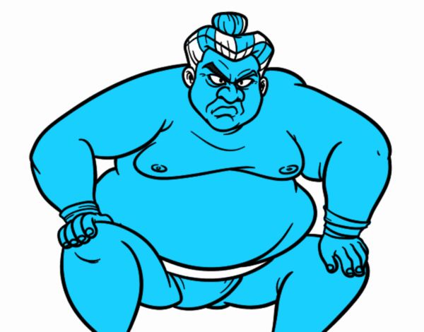 Luchador de sumo furioso