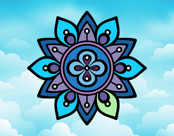 Dibujo De Mandala Flor De Loto Pintado Por En Dibujos Net El D A