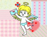 Cupido con carta de amor
