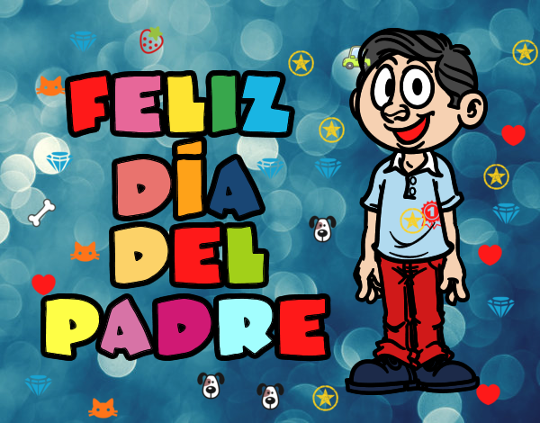 Dibujo de Feliz día del padre pintado por en Dibujos net el día 02 06