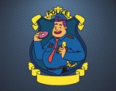 Policía con rosquilla