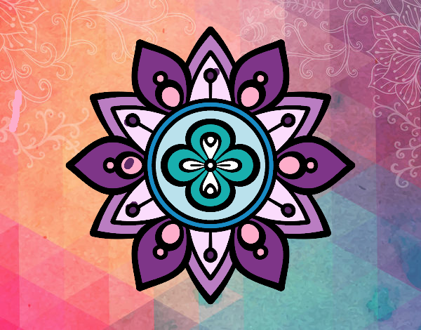 Dibujo De Mandala Flor De Loto Pintado Por En Dibujos Net El D A