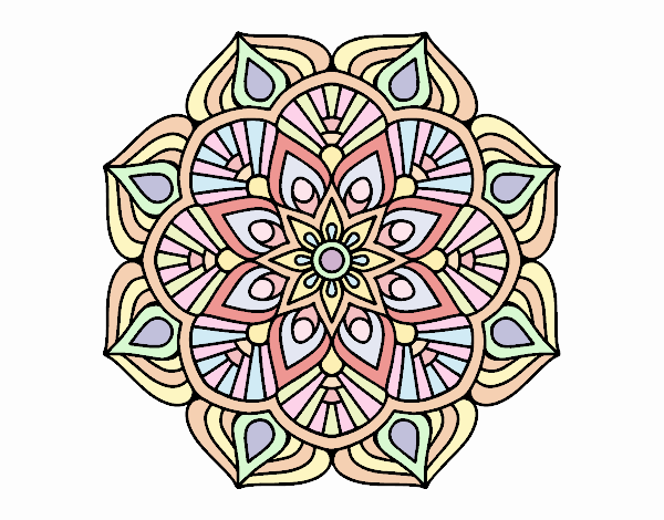 Un mandala de flor oriental