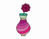 Crisantemo en un jarrón