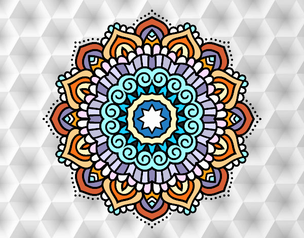 Mandala estrella decorada
