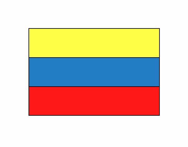 Dibujo de La Bandera Colombia..