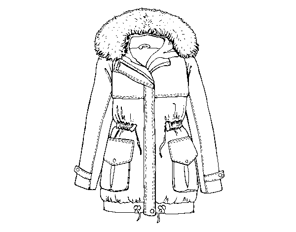 Dibujo de Abrigo de invierno para Colorear