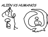 Dibujo de Alien VS Humanos para colorear