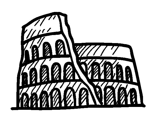 Dibujo de Anfiteatro romano para Colorear - Dibujos.net