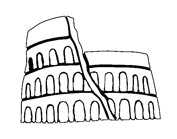 Dibujo de Anfiteatro romano para Colorear