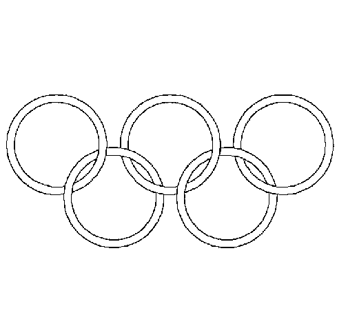 Dibujo de Anillas de los juegos olimpícos para Colorear