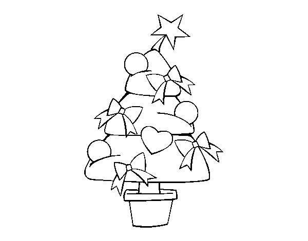 Dibujo de Árbol de navidad 3 para Colorear