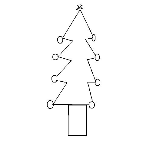 Dibujo de Árbol de navidad III para Colorear