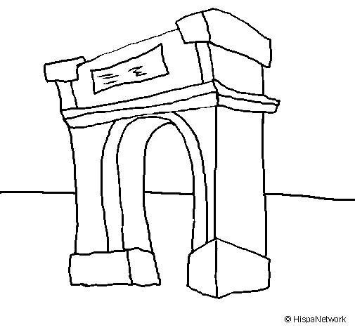 Dibujo de Arco de triunfo para Colorear
