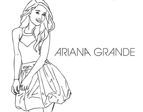 Dibujo de Ariana Grande para Colorear - Dibujos.net