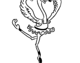 Dibujo de Avestruz en ballet