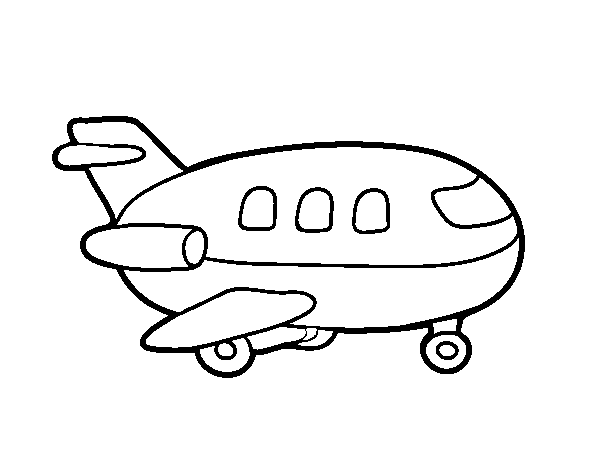 Dibujo de Avión de madera para Colorear