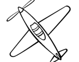 Dibujo de Avión III para colorear