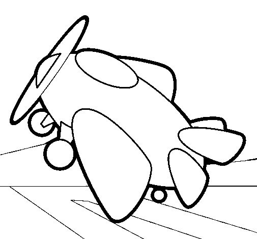 Dibujo de Avión pequeño para Colorear