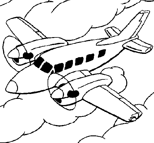Dibujo de Avioneta 1 para Colorear